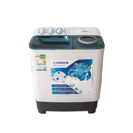 غسالة فيشر حوضين7 كيلو - أبيض FW-P7000N1