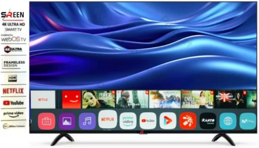 شاشة 55 بوصة سمارت سرين 4K - WebOS ريموت مجك - SRET-55S4K1