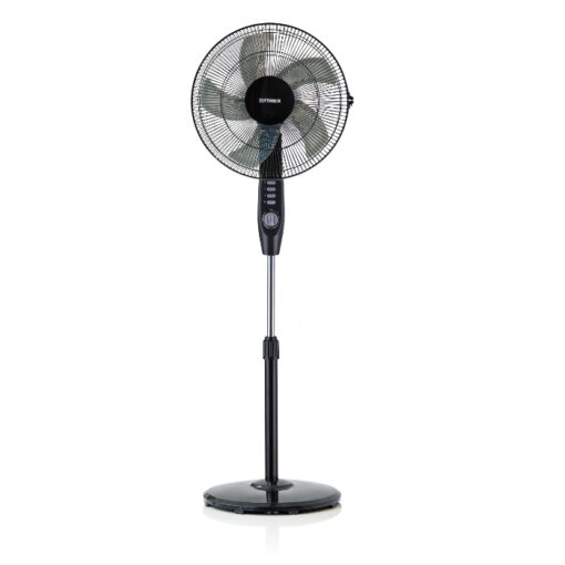 مروحة فيشر ستاند 5 شفرات 4 سرعات بريموت أسود FFS-R5B3S