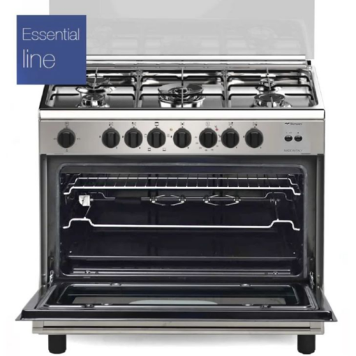 فرن غاز بومباني 90*60 سم- 5 عيون - ستيل - ESSENTIAL90GG5TCIX