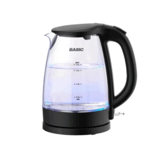 غلاية مياه بيسك 1.7 لتر - 2200 وات - زجاج - BK-17G