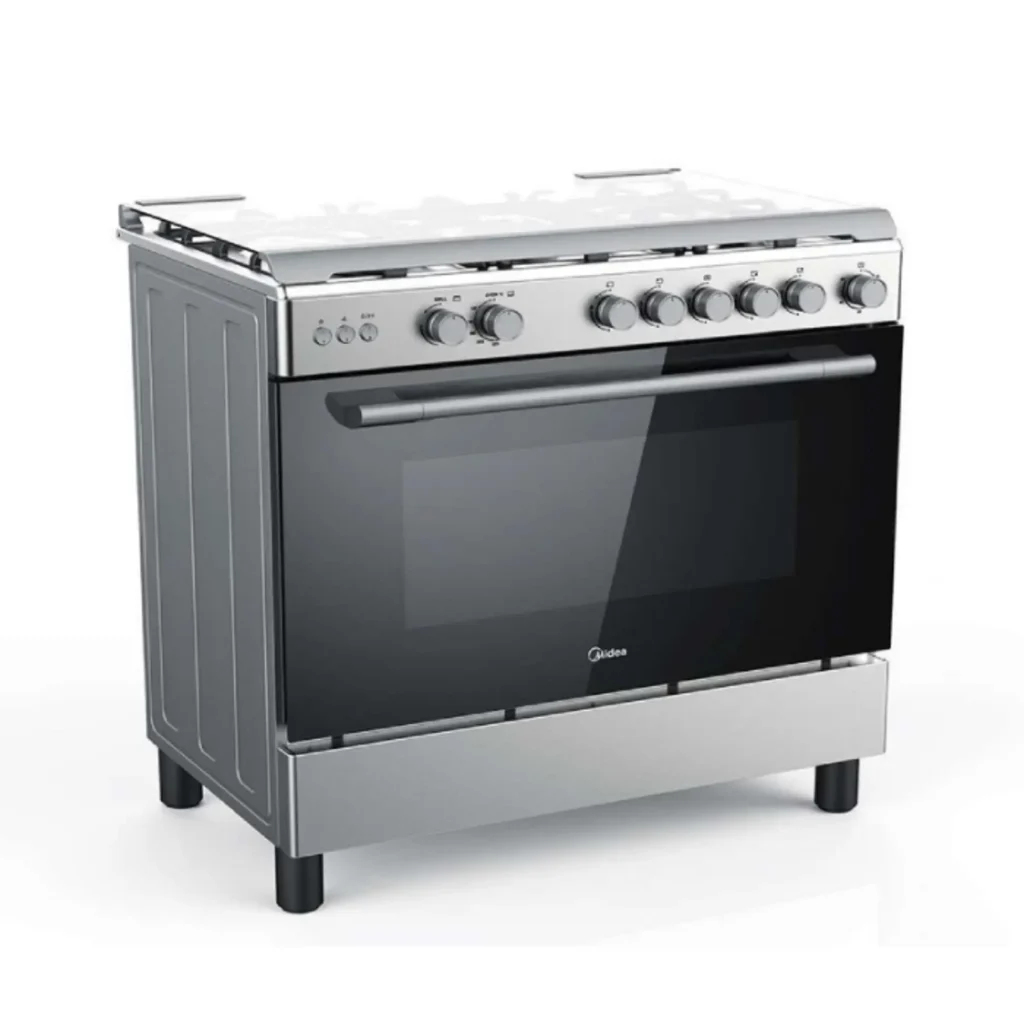 فرن غاز ميديا 90*60 سم - 5 عيون - ستيل - 36LMG5G030