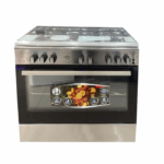 فرن غاز اوسكار 5 عيون 90×60 سم - تركي - ستيل - F95ZGWHM-OSC01