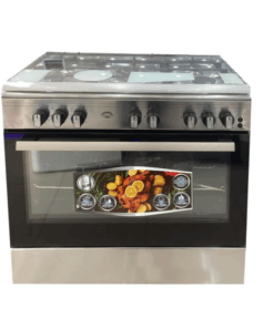 فرن غاز اوسكار 5 عيون 90×60 سم - تركي - ستيل - F95ZGWHM-OSC01