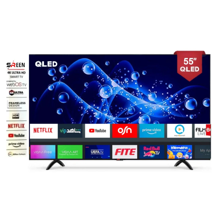شاشة سرين 55 بوصة سمارت 4K ويب ال جي ريموت مجك QLED