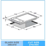 مسطح غاز كيلفينيتور 30 سم - استيل - KRBH-ASEFBX-132/X