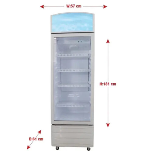 ثلاجة عرض بان كول باب واحد زجاج XLS-250W