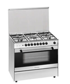 فرن غاز 5 عيون ميرليس شبك ثقيل - ستيل - G900XSP