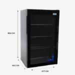 ثلاجة عرض يوجين 3.3 قدم - باب زجاج - ديفروست - أسود - UR1DGK94