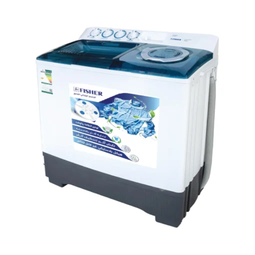 غسالة فيشر حوضين 14 كيلو - أبيض FW-P14000N1
