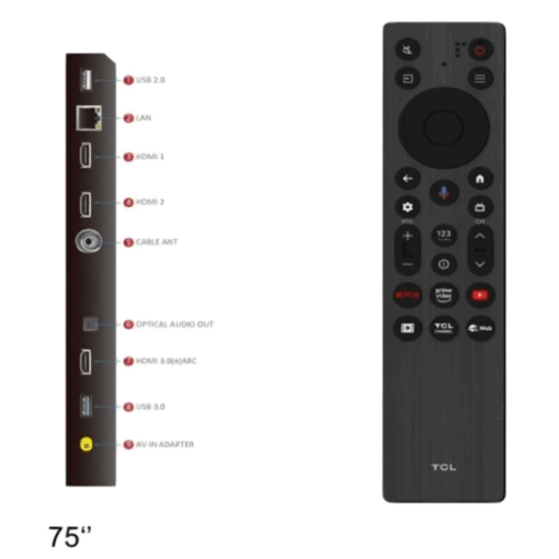 شاشة سمارت تى سى ال 75 بوصة - 4K - GOOGLE TV - اوامر صوتيه - 75P69K