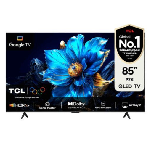 شاشة 85 بوصة سمارت TCL جوجل 85P7K AIRPLAY QLED 4K