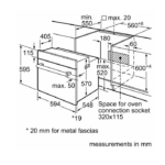 فرن بلت ان كهرباء بوش 60 سم 4 وظائف - أسود (تركي) HBF011BA1M