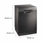 غسالة صحون بوش 14 مكان - واي فاي - رصاصي غامق - SMS4HMC65M