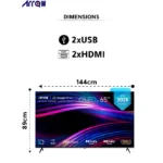 تلفزيون ذكي اركو 65 بوصة RO-65LCQ120 4K Google TV QLED