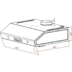 شفاط مطبخ كوميتل 60 سم شفط 450 م3/ساعة ستيل تركي DK6-711X