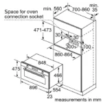 فرن بلت ان كهرباء بوش 90 سم ستيل ايطالي VBC011BR0M