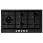 موقد غاز مدمج كلفنيتور 90 سم 5 عيون أسود ايطالي KH-G90-5BTL-KFSC