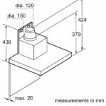 شفاط مطبخ مدمج بوش 60 سم T ستيل (الماني) DWB68JQ50B