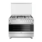 فرن غاز جي ال جنرال 60*90 سم 5 عيون شبك ثقيل 2 مروحة F9S50GF-HIXH