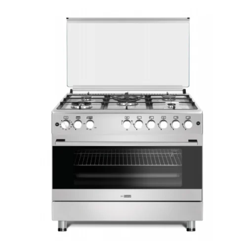 فرن غاز جي ال جنرال 60*90 سم 5 عيون شبك ثقيل 2 مروحة F9S50GF-HIXH