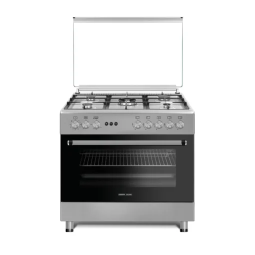 فرن غاز جي ال جنرال 60×90 سم 5 عيون أمان تام ستيل F9S50G2-IF
