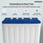 غسالة حوضين هيتاشى 10.5 كيلو ابيض غطاء ازرق |تايلندي| LTTH0JWTPFB(ME)