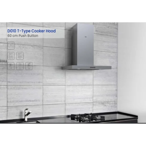 شفاط مطبخ T جي ال جنرال 60 سم 3 سرعات 5 طبقات فلتر ستيل DT60SS100P
