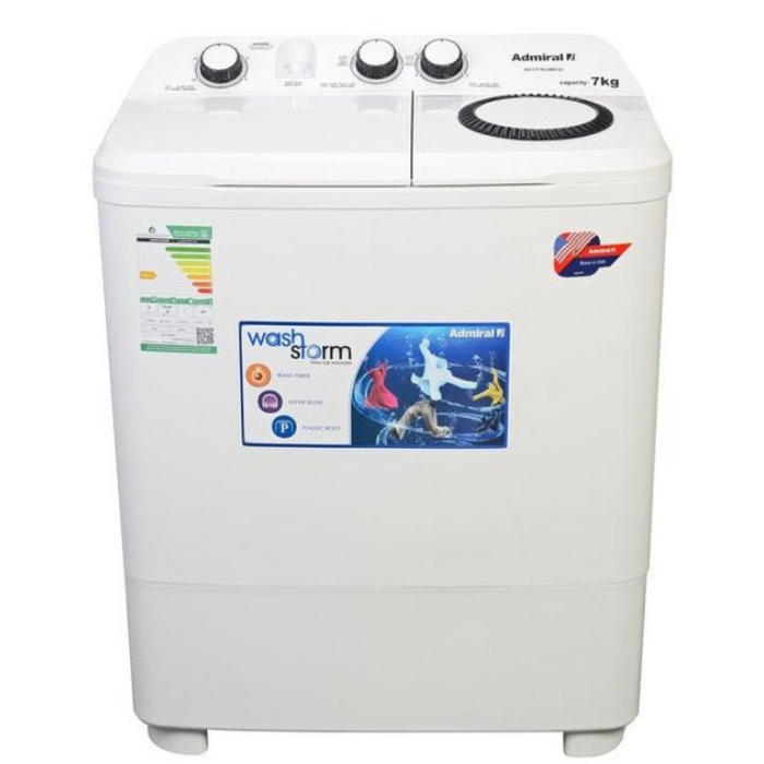 غسالة ملابس حوضين ادميرال 7 كيلو - ابيض ADTT7KUWCQ غسالة ملابس حوضين ادميرال 7 كيلو - ابيض ADTT7KUWCQ