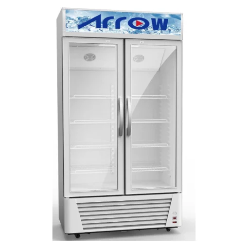 ثلاجة عرض ارو 22 قدم 2 باب زجاج - أبيض RO-650SCK