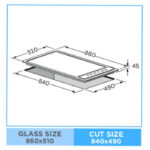 سطح غاز بلت ان كلفنيتور - 5 عيون - 90 سم - ايطالي KH-G90-5BTL-KFSC/S
