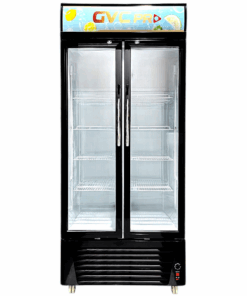 ثلاجة عرض جى فى سى برو 18.3 قدم 2 باب زجاج GVSW-680