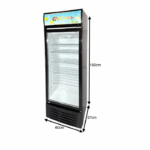 ثلاجة عرض جى فى سى برو 10.6 قدم - أسود GVSW-480-1