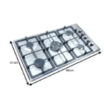 موقد غاز GVC PRO مدمج 90 سم 5 عيون حامل ثقيل تركى GVCSI-9060-2