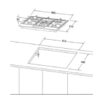 موقد غاز بلت ان ميديا 5 شعلات 90 سم ستيل 90SQ005