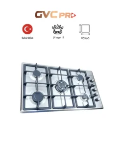 موقد غاز GVC PRO مدمج 90 سم 5 عيون حامل ثقيل تركى GVCSI-9060-2