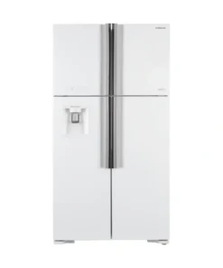 ثلاجة دولابي هيتاشي 19.1 قدم 4 باب زجاجي ابيض R-W660PS7GPW