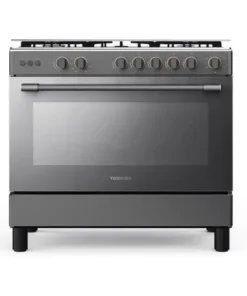 فرن غاز توشيبا 5 عيون 90 سم شبك عريض بمروحة RLA1-90MG5GE(GMR)-SA