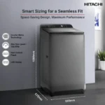 غسالة ملابس علوية هيتاشي 12 كجم انفرتر رمادي غامق LTL12PMVW0TGG(ME)