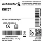 موقد كهربائي مدمج كلفنيتور 30 سم 2 عيون سيراميك تحكم بالمس ايطالي KHC3T