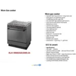 فرن غاز توشيبا 5 عيون 90 سم شبك عريض بمروحة RLA1-90MG5GE(GMR)-SA