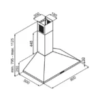 شفاط مطبخ هرمي جورنجي 90 سم بولندي WHC923E16X-SA