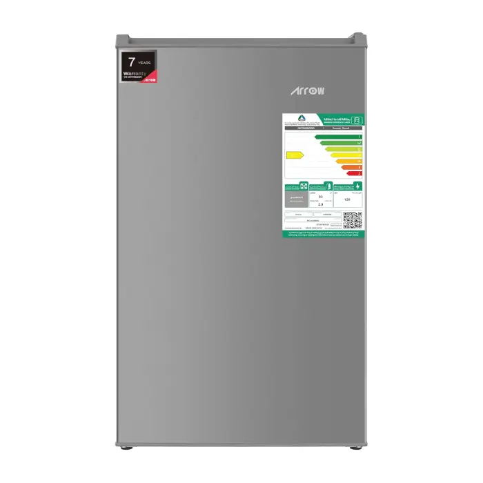 ثلاجة صغيرة باب واحد ارو 3 قدم - فضي RO-130RDS