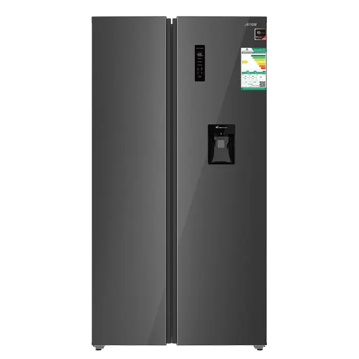 ثلاجة دولابي ارو 19 قدم مستشعر AI انفرتر بموزع مياه فضي RO-830SNS-WD