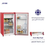 ثلاجة صغيرة باب واحد ارو ريترو 3 قدم - أحمر RO-100RDKR-R