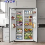 ثلاجة دولابي ارو 19 قدم مستشعر AI انفرتر بموزع مياه فضي RO-830SNS-WD