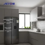 ثلاجة دولابي ارو 19 قدم مستشعر AI انفرتر بموزع مياه فضي RO-830SNS-WD